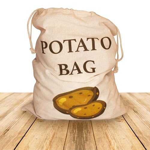 30x40CM Cotton Potato Bag for Storing Potato Sack for storage Potato Storage Bag, Sack of Potatoes (1), 30x40 centimeters