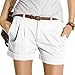 Produktbild bestyledberlin Damen Shorts, Kurze Chino Hosen, Damenhosen, Bundfaltenhosen j161p 40/L Weiss