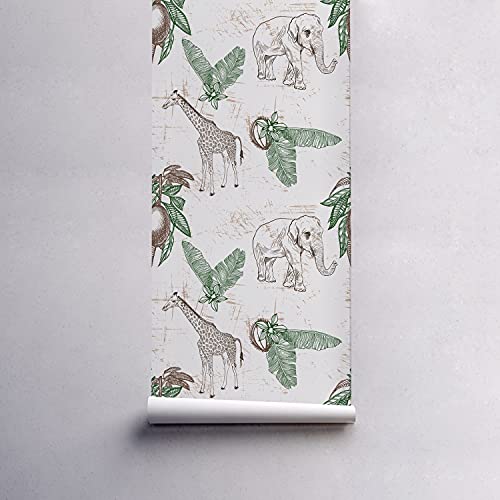 Papier peint entoilage de qualité supérieure motif girafe pour meuble et salon