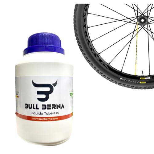 BULL BERNA Sellante Tubeless 500 ML/Liquido Tubeless sin Amoniaco/Sellante Antipinchazos/Reparacion pinchazos todos los neumaticos