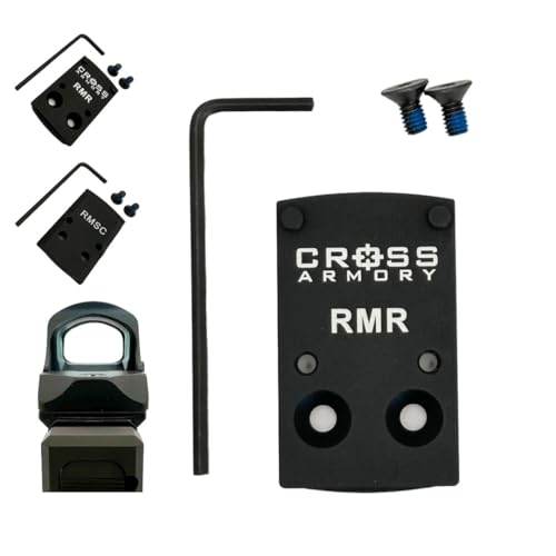 Cross Armory RMSC to RMR Adapter Converter Plate for Converting Any Slide/Optic from RMSC to RMR Optic/Slide Cut Footprint to fit a RMR Red Dot Optic