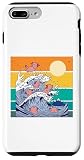 Custodia per iPhone 7 Plus/8 Plus Axolotl onda sole oceano Grande onda animali felici astuti