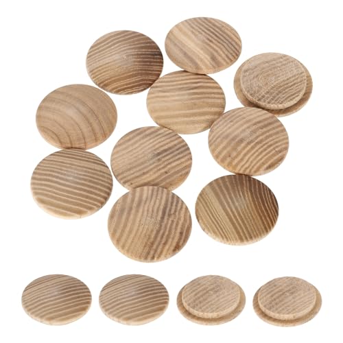 uxcell 20Pcs Wood Button Plugs, 28mm / 1.1