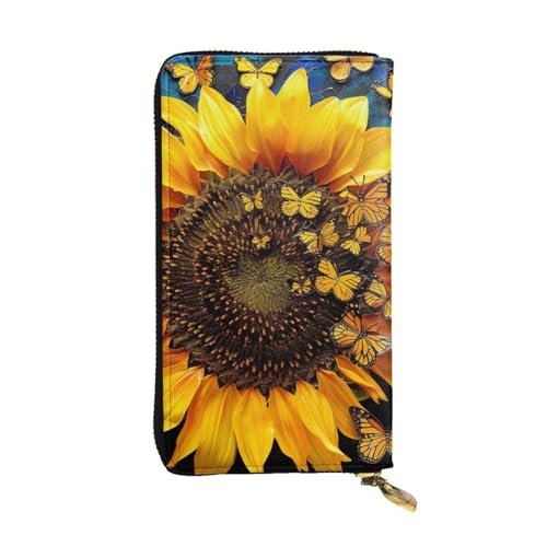 Portefeuille en cuir pour femme grand format avec porte-carte porte-monnaie de voyage floral