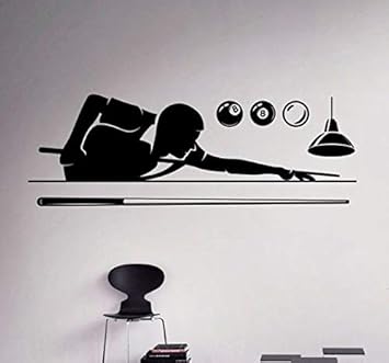 LYOMAN Billiard Pool Wall Decal Poolroom Vinyl Sticker Sport Wall Art Decor Home Interior Living Room Design