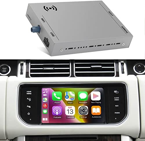 Wireless CarPlay Receiver SmartBox for Land Rover Range Rover/Evoque/Discovery 4 Jaguar XE XF Bosch Carplay Interface Retrofit kit Decoder, Support Android Auto, Mirror Link, Reverse Camera, USB Drive