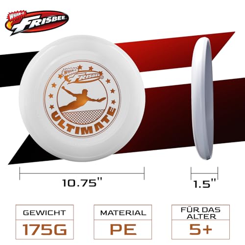 Wham-O Frisbee Official Ultimate 175g Flying Disc, 27.31cm, professionelles Training, für Wettkampf und Outdoor-Spaß -3 Pack