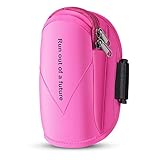 Kaned Brazalete Deportivo Running Gym Universal Smartphone Brazo Bolsa con Orificio para Auriculares,Rojo