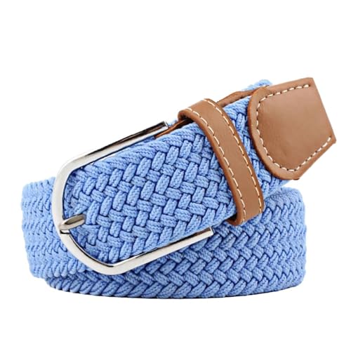 Women's Canvas Belt Fashion Braided Belt Buckle Travel Metal Casual Summer Braided Webbing Belt