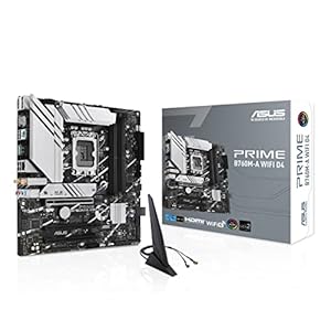 ASUS Prime B760M-A WiFi D4 Gaming Mainboard Sockel Intel LGA 1700 (Intel B760, mATX, DDR4 Speicher, PCIe 4.0, 2X M.2, WiFi 6, Aura Sync)