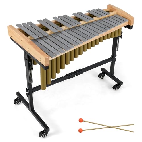 Costzon 32 Note Marimba, Aluminum Xylophone with Rubber Wood Base & Resonance Tubes, 32-Key...