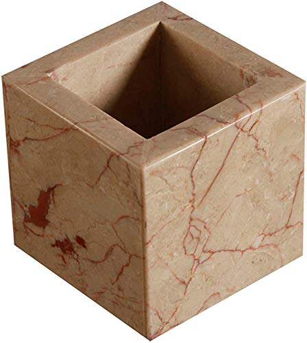 Petit kubische marbre Vase, Vase Vase en marbre, dimensions : BTH10 x 10 x 9 cm, poids : env. 1 kg Cover