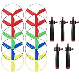 FUHAMJ 5 Sätze Propeller Spielzeug Kinder, Propellerspiel Mit 5 Griffen Und 10 Propeller, Motorikspielzeug Flugspiel, Spielzeug Für Kinder Ab 3 Jahren,Ballspiel Kinder,Spiele Draußen Kinder (10Cm)