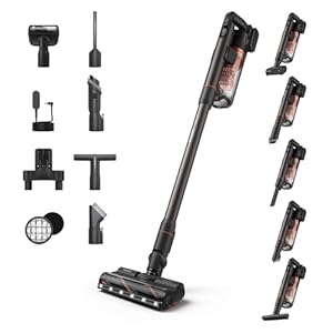 Philips SpeedPro Max Kabelloser Stielstaubsauger 7000 Serie, Für Tierhaare, 360° Kraftvolle Saugkraft, Max. 80 Min., Verwicklungsfrei, Für Teppiche und Hartböden, 4 LED-Aufsätze (XC7065/01)