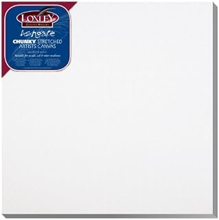 Loxley 16 x 16-inch Deep 36 mm Edge Ashgate Chunky Stretched Artists Canvas, White