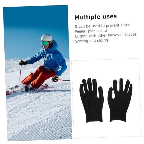 Guantes de algodón negros gruesos para tareas industriales y jardinería, pack de 24 pares 3