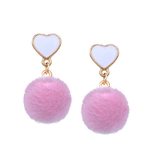 Baqijian Red Long Chain Earrings Drop Heart Shape Dangle Earrings Women Earrings Jewelry