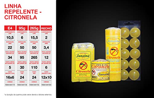 KIT 3 Velas 7 Dias - 265g - Citronela - Repelente Natural