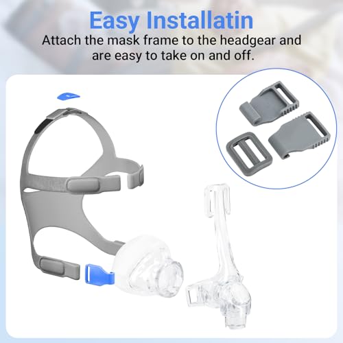 F&P CPAP Headgear Clips & Buckle Replacement for Fisher & Paykel Simplus Full Face Mask Headgear Strap C Pap Replacement Supplies