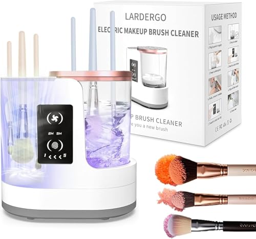 Machine de nettoyage et séchage de pinceaux de maquillage 3 en 1 avec fonctions de séchage et de désinfection pour voyage à la maison, nettoyeur de pinceaux de maquillage électrique automatique pour