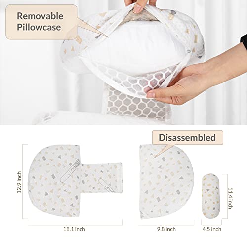 Pregnancy Pillow For Pregnant Women,Soft Pregnancy Body Pillow,Support For Back, Hips, Legs, Belly, Maternity Pillow With Detachable And Adjustable Pillow Cover (Pare Ash) #TOP3
