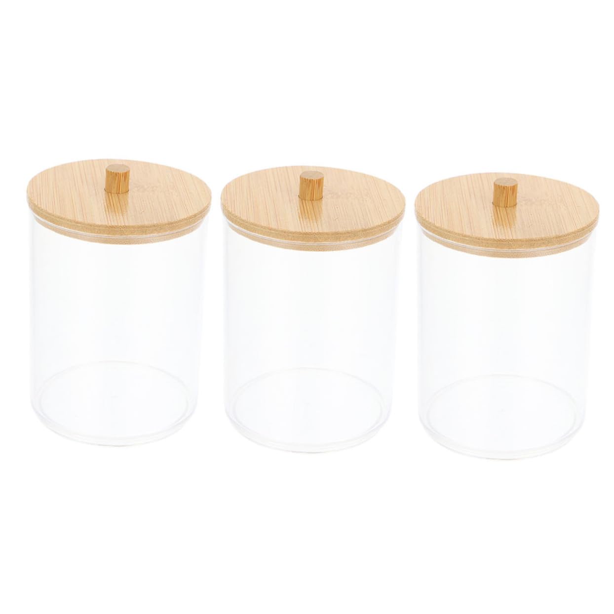SOLUSTRE 3pcs Portable Cotton Swab Storage Box Compact Organizer for Cotton Balls Pads Toothpicks Design for Desktop Use Sturdy with Lid