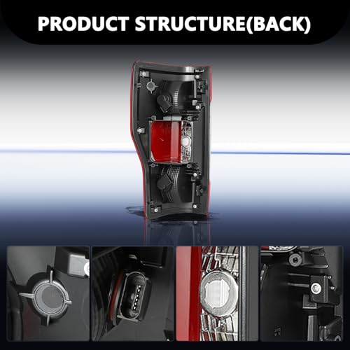 Image of Aosky Halogen Tail Light Assembly Compatible with 2017-2019 Ford F250 F350 Super Duty with Blind Spot Rear Taillight Brake Signal Lamp with Bulbs RH (Right Passenger Side)