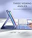 Harvopu Compatible for iPad 11th 10th Generation Case with Keyboard, Folio Cover with Pencil Holder, Multi-Touch Trackpad, 7 Color Backlit, Detachable Keyboard for iPad (A16) 11th/10th Gen (Blue)