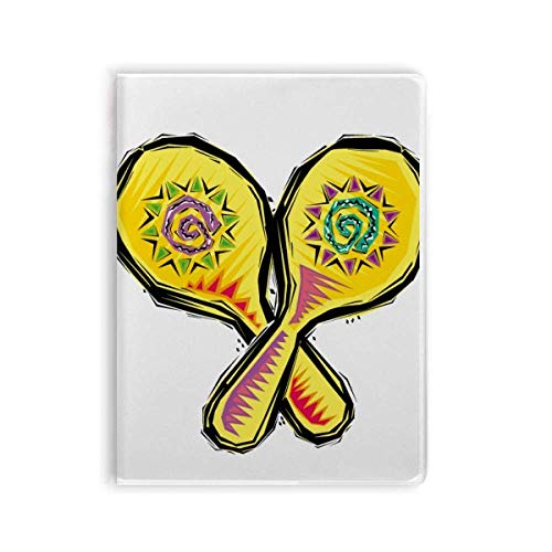 Carnet de notes jaune et souple à motif de raquette minimaliste