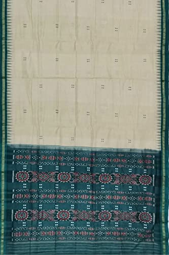 Image of Odisha Sambalpuri Handloom Ikat Women's Cotton Saree, Odisha Handloom Handmade Pure Cotton Khandua Saree, Ikkat Orissa Traditional Handloom Saree Without Blouse