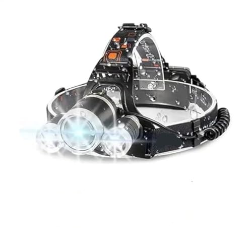 Care 4 LED Rechargeable Headlamp Flashlight with 4 Modes | 16000 Lumens Super Bright Zoomable Headlight 90 Degree Adjustable | IPX5 Waterproof Light for Outdoor Camping Hiking
