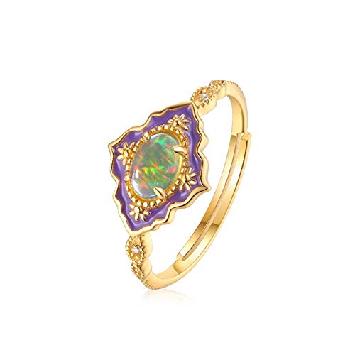 Bague opale femme ajustable KnSam : finis les problèmes de taille avec l'argent plaqué or