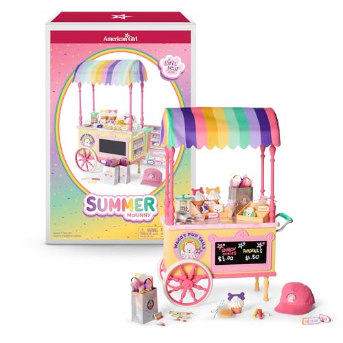 American Girl Summer McKinny Girl of the Year 2025 Treat Cart for 18-inch Dolls with Mobile cart Pretend Food and Accessories Ages 6+
