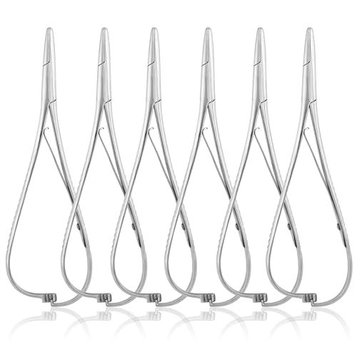 Image of Mathieu Ligature Elastic Placing Pliers 5.5 inch Orthodontic Dental Instruments, 6 Pcs