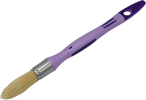 SAVY Pinceau Rond à rechampir Manche Ergonomique bi-matière, sans Perte de Poil, Tous Types de Peinture n°3/0 - ø 15mm - 1