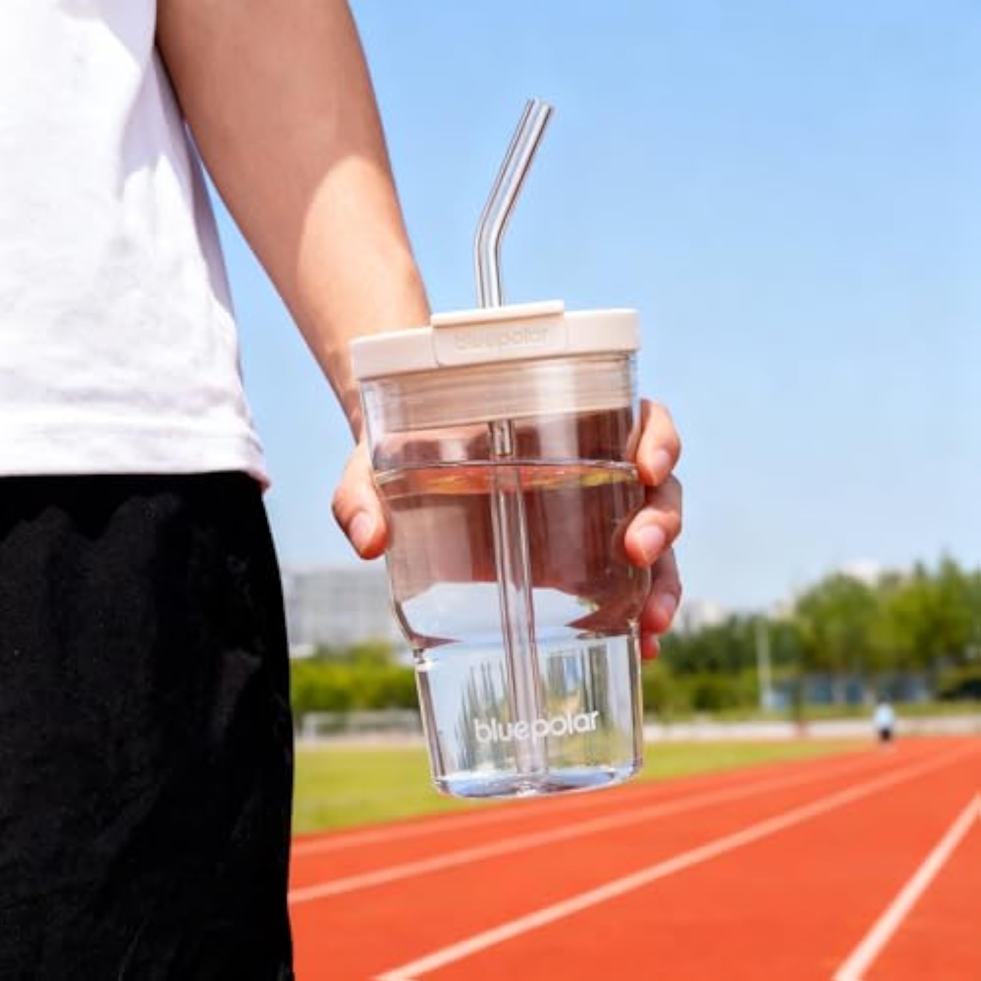 16oz/480ml Iced Coffee Glasses with Lids and Straws