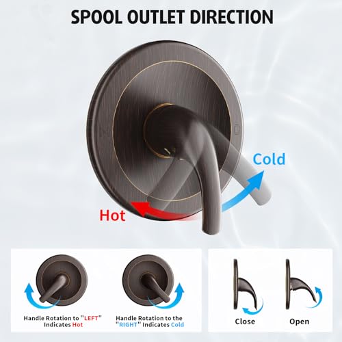 Image of EMBATHER 6 Inch Shower Faucets Sets Complete,Oil Rubbed Bronze