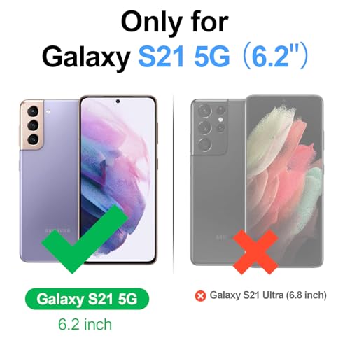 Shieldtop for Samsung Galaxy S21 Wallet Case with Card Holder Women Men,Galaxy S21 Phone Case RFID Blocking PU Leather Flip Shockproof Protective Cover Strap Zipper pocket Credit Card Slots,Wine Red