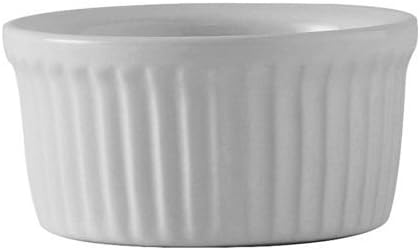 Tuxton BWX-0252 2-1/2 Oz. White Fluted Ramekin - Dozen