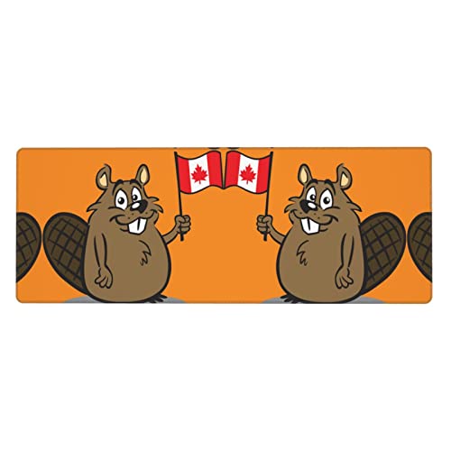 Tapis de souris d'ordinateur Beaver le grand format anti-glisse pour travailler