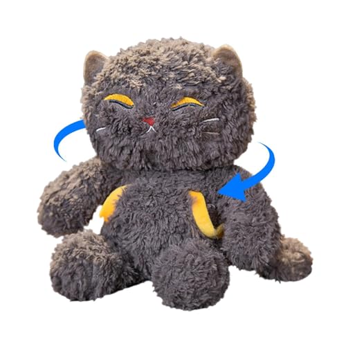 Tyxux 猫のぬいぐるみ、猫のぬいぐるみのおもちゃ - 頭の回転可能なぬいぐるみ猫,頭の回転可能なぬいぐるみの子猫のおもちゃ枕、ホームベッドルームのソファの装飾のための鮮やかな面白いぬいぐるみ