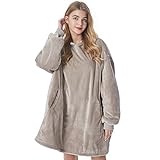 Felicigeely Blanket Hoodie Women Oversized Wearable Blanket Sweatshirt for Men Cozy Hoodie Blanket with Pockets and Sleeves Christmas Gift for Teens Mom Girls