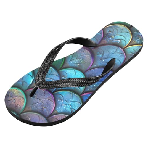 Women Beach Summer Casual Flip Flop Color Mermaid ScaleQuick Dry Sandals Slipper for Men 214B3215