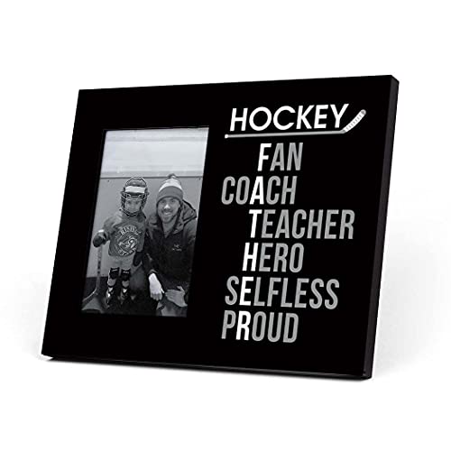 Hockey Father Words Picture Frame | Black