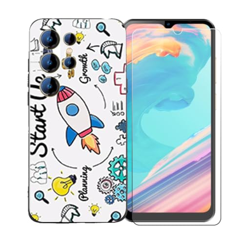 pGYDQQKJP[X Oukitel C1 Plus + KXXN[یtB Aȃ\tgVRP[XیTPUJo[̃P[XJo[ p (6.52") - LLM36