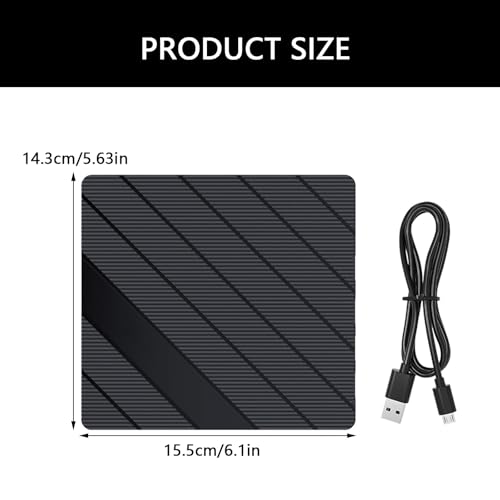 Unidad externa rápida CDDVD USB 3.0 con ranuras para tarjetas y puerto tipo C miniatura 3