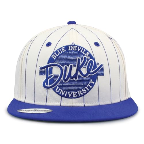 The Game NCAA Licensed Duke Blue Devils Flat Brim Snapback Hat Duke University Game Day Hat