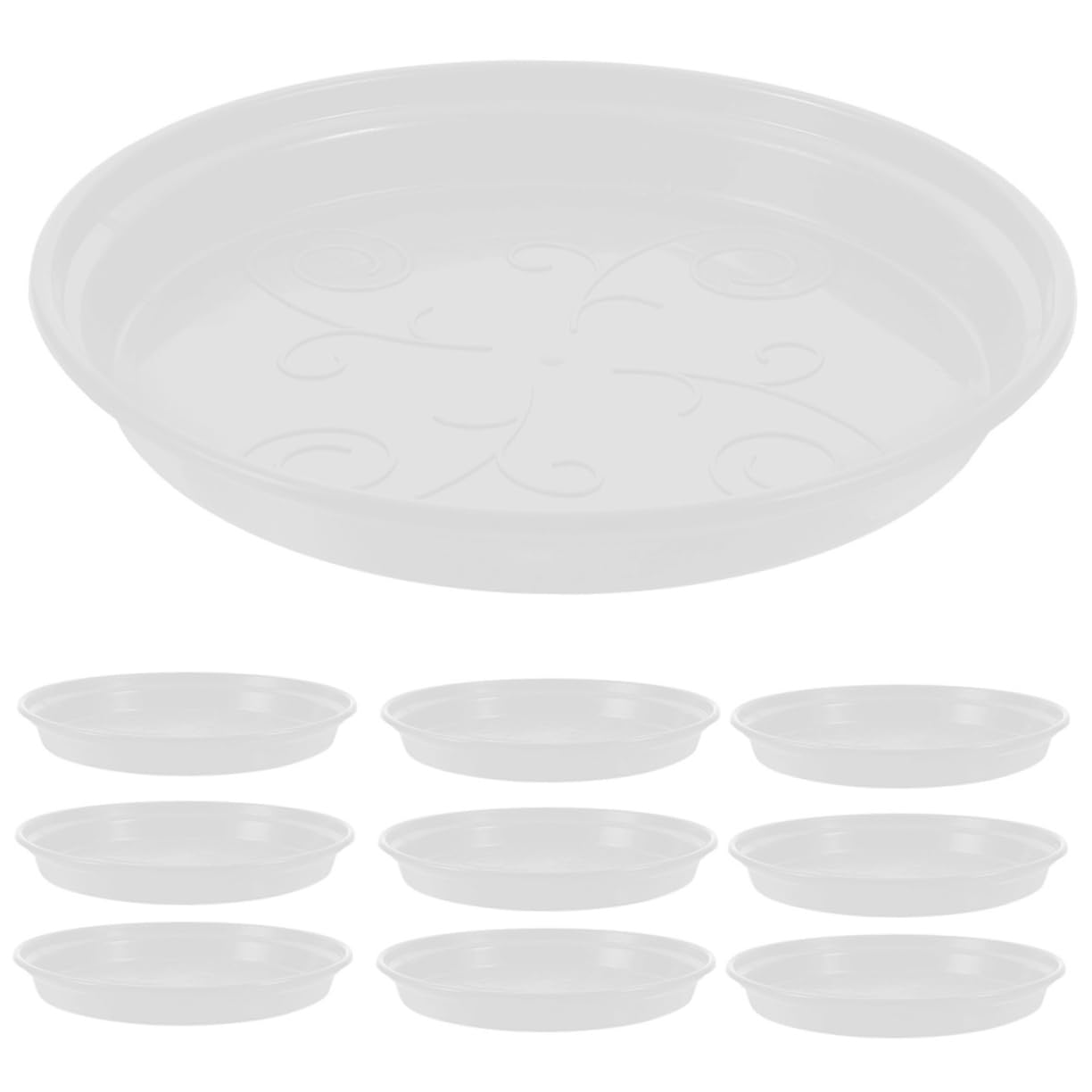 BESPORTBLE Planta 60 Piezas Bandeja de Plantas macetas platillo para Plantas al Aire Libre platillo para Maceta Agua Plato de Maceta Bandeja de Agua Bandeja de Goteo Resina PP