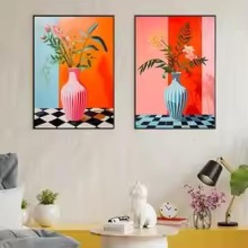Art mural cactus vintage sur toile, solution déco 30x50cm pour habiller un mur vide avec goût