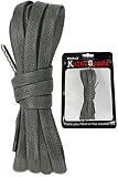 [KutsuGoods] クツグッズ ワックス シューレース 先端チップ付 靴紐 120cm 140cm 160cm 平紐 靴ひも 7mm幅 スニーカー (ダークグリーン, 160cm)